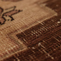 Vintage Kars Turkish Runner Rug 1x8 ft — Brown & Beige Distressed