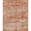 Vintage Isparta Turkish Doormat 2x3 ft — Orange & Beige Floral
