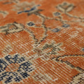 Vintage Isparta Turkish Doormat 2x3 ft — Orange & Beige Floral