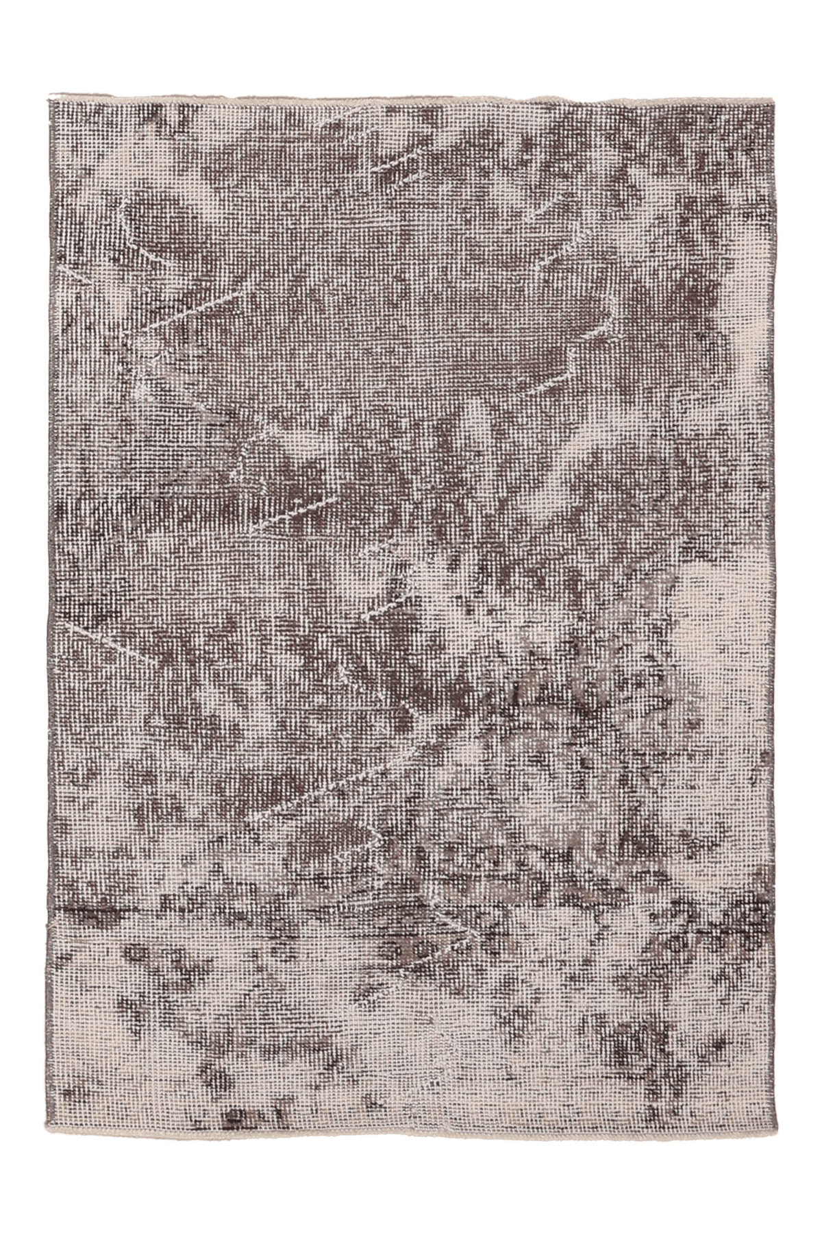 Vintage Isparta Turkish Doormat 2x3 ft — Gray & Beige Distressed
