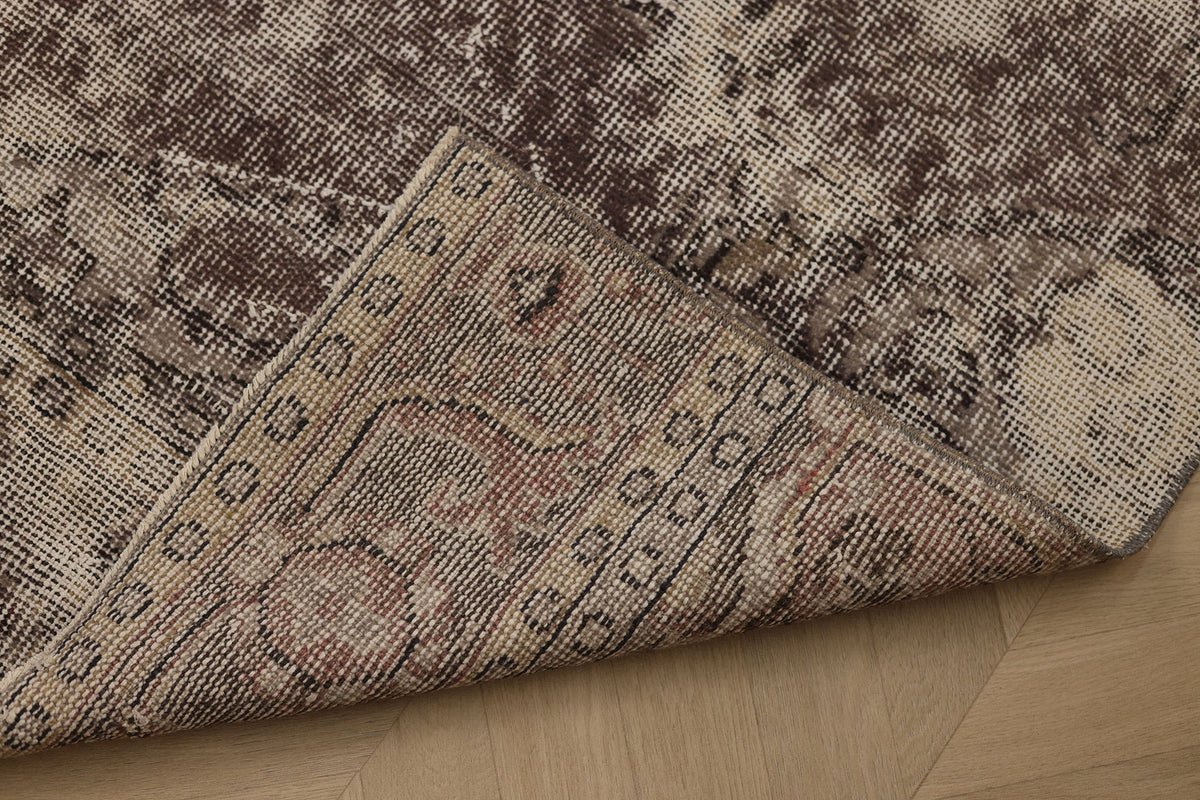 Vintage Isparta Turkish Doormat 2x3 ft — Gray & Beige Distressed