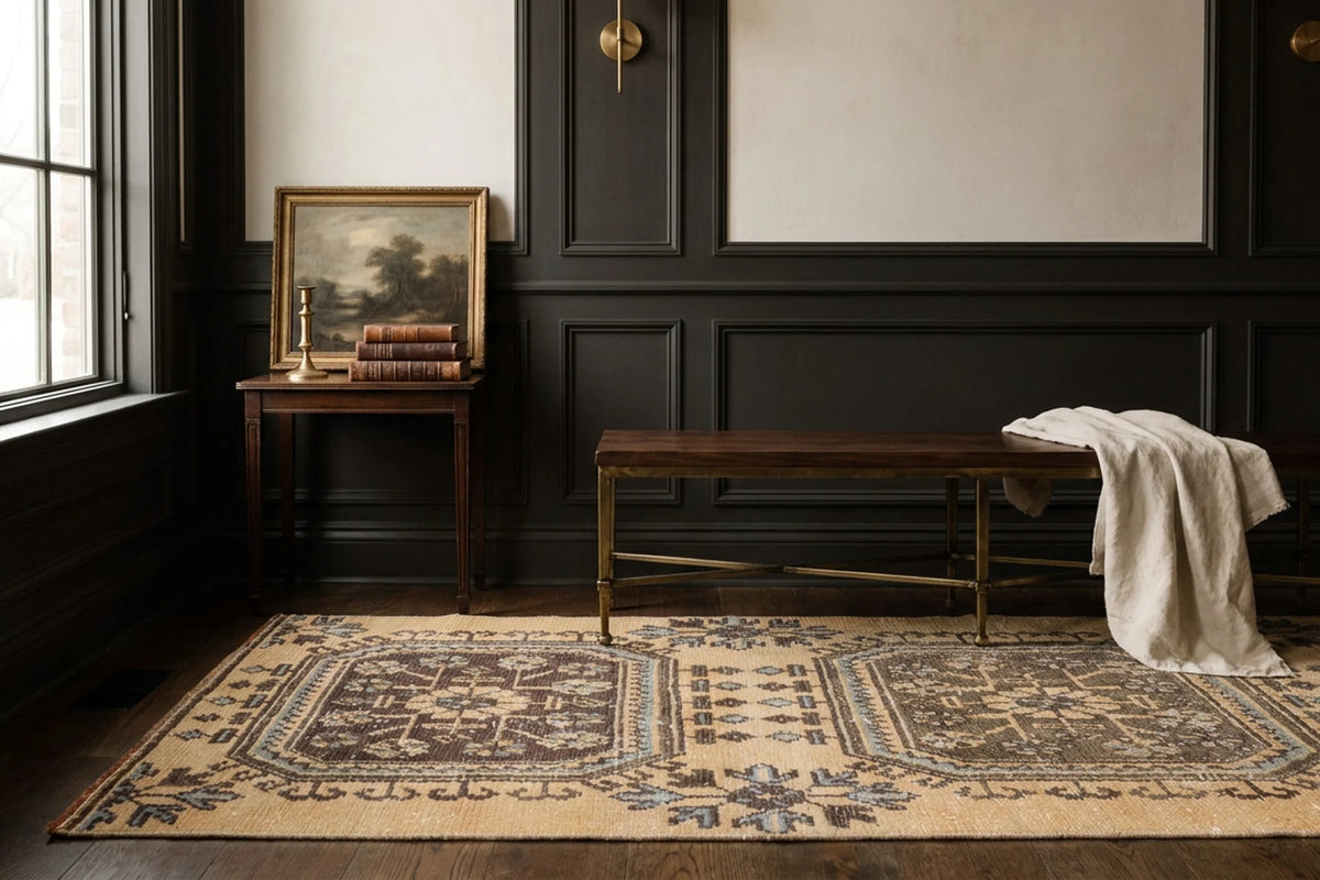 Turkish Doormat Rug in a styled room