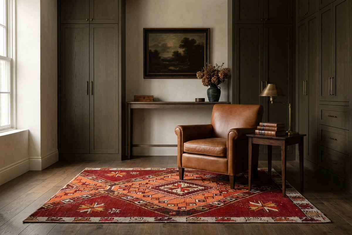 Turkish Doormat Rug in a styled room