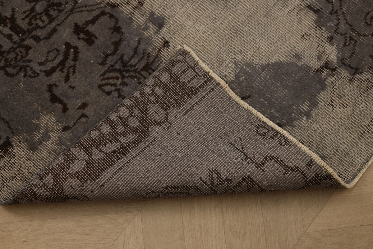 Vintage Isparta Turkish Doormat 2x4 ft — Gray & Brown Distressed