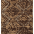 Vintage Malatya Turkish Doormat 2x3 ft — Brown & Beige Geometric