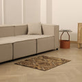 Vintage Malatya Turkish Doormat 2x3 ft — Brown & Beige Geometric
