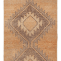 Vintage Malatya Turkish Doormat 2x4 ft — Beige & Brown Geometric
