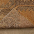 Vintage Malatya Turkish Doormat 2x4 ft — Beige & Brown Geometric