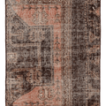 Vintage Malatya Turkish Doormat 2x3 ft — Brown & Pink Distressed