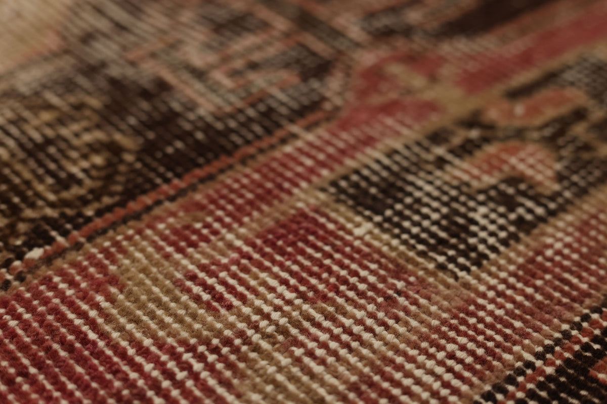 Vintage Malatya Turkish Doormat 2x3 ft — Brown & Beige Floral