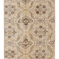 Vintage Isparta Turkish Doormat 2x3 ft — Beige & Brown Floral (No. 25198)
