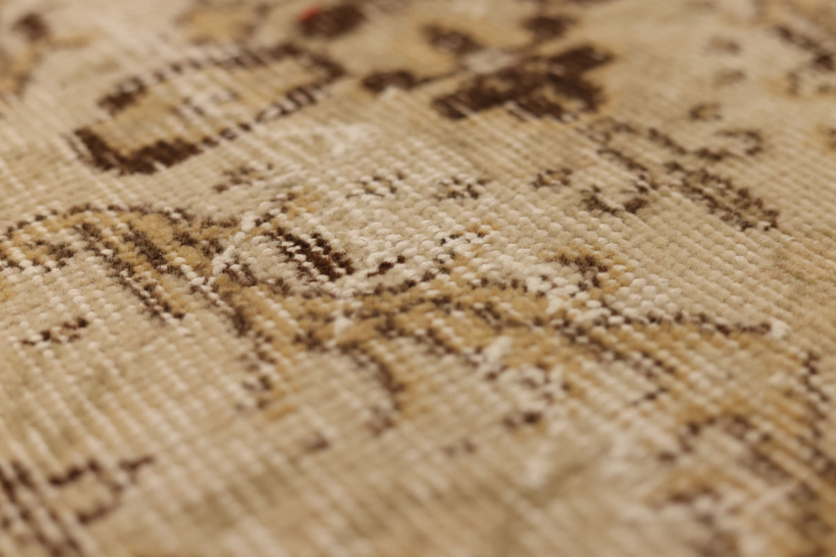 Vintage Isparta Turkish Doormat 2x3 ft — Beige & Brown Floral (No. 25198)