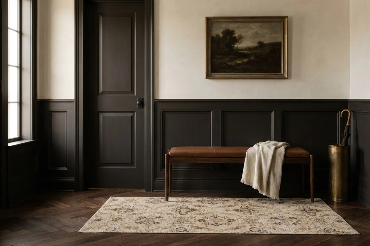 Turkish Doormat Rug in a styled room