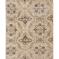 Vintage Isparta Turkish Doormat 2x4 ft — Beige & Brown Floral
