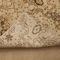 Vintage Isparta Turkish Doormat 2x4 ft — Beige & Brown Floral