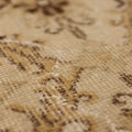 Vintage Isparta Turkish Doormat 2x4 ft — Beige & Brown Floral