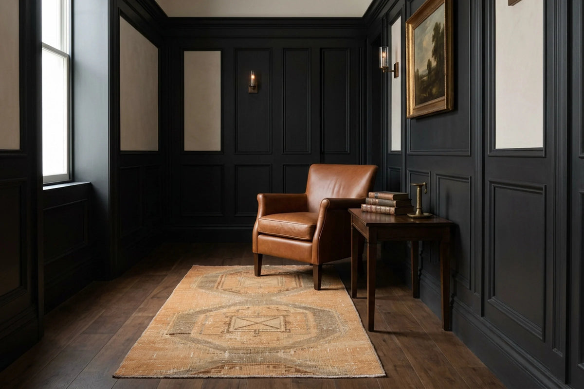 Turkish Runner Rug in a styled room