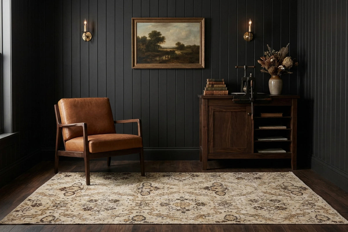 Turkish Runner Rug in a styled room