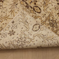 Vintage Isparta Turkish Runner Rug 2x4 ft — Beige & Brown Floral (No. 25203)