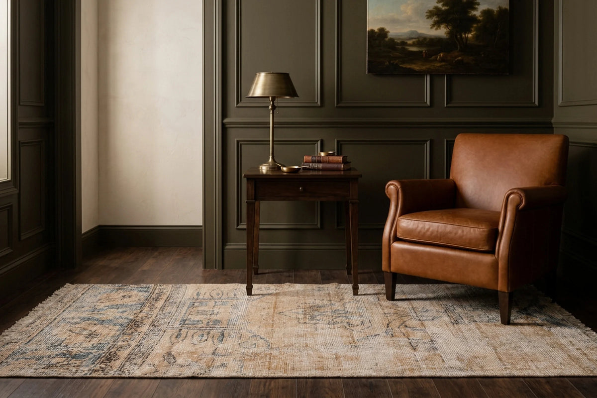 Turkish Doormat Rug in a styled room