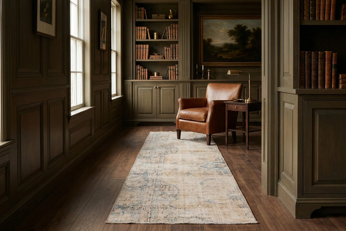 Turkish Runner Rug in a styled room