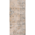 Vintage Isparta Turkish Runner Rug 2x7 ft — Beige & Blue Distressed
