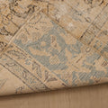 Vintage Isparta Turkish Runner Rug 2x7 ft — Beige & Blue Distressed