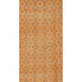 Vintage Manisa Turkish Runner Rug 2x6 ft — Orange & Beige Geometric