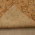 Vintage Manisa Turkish Runner Rug 2x6 ft — Orange & Beige Geometric