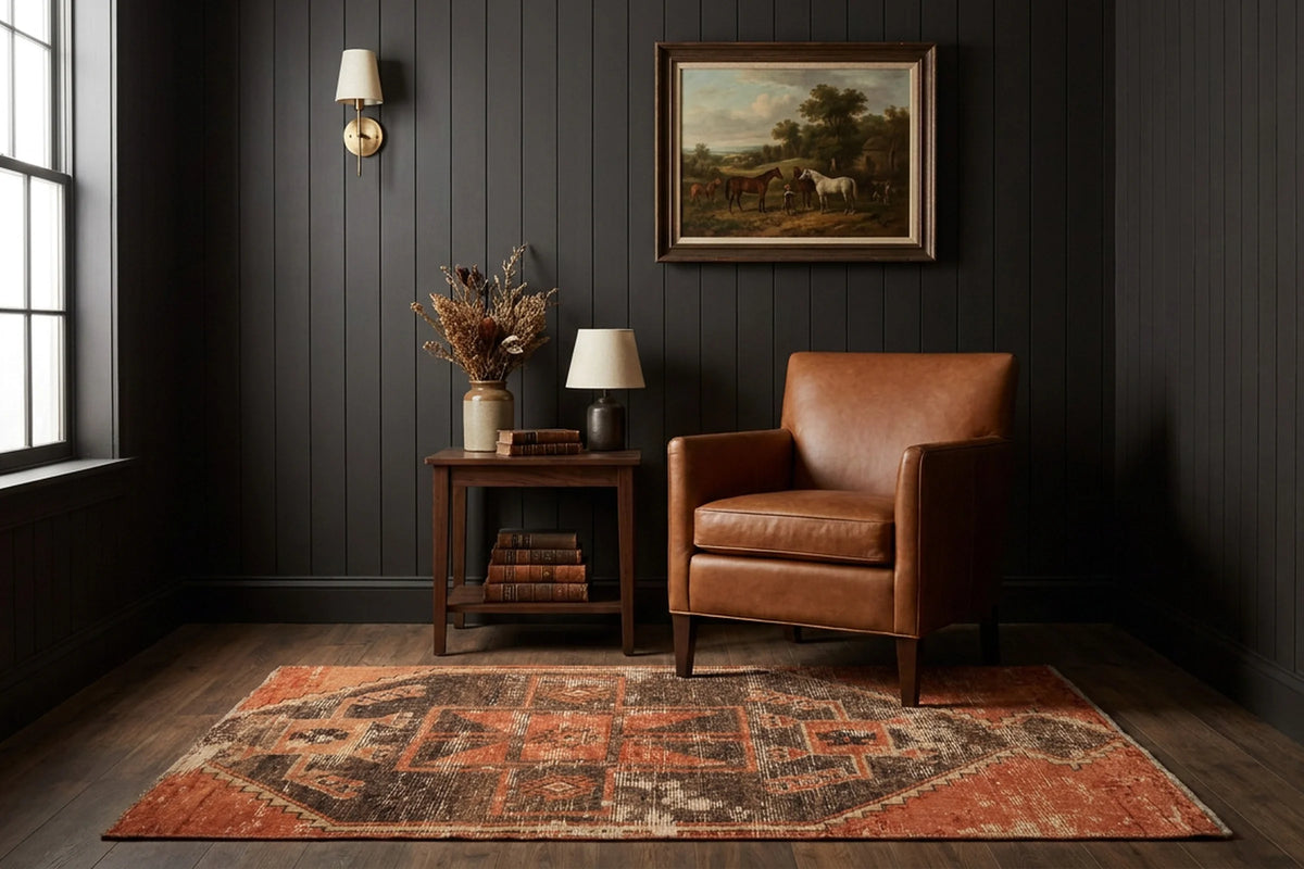 Turkish Doormat Rug in a styled room