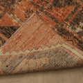 Vintage Malatya Turkish Doormat 2x4 ft — Orange & Brown Geometric