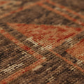 Vintage Malatya Turkish Doormat 2x4 ft — Orange & Brown Geometric