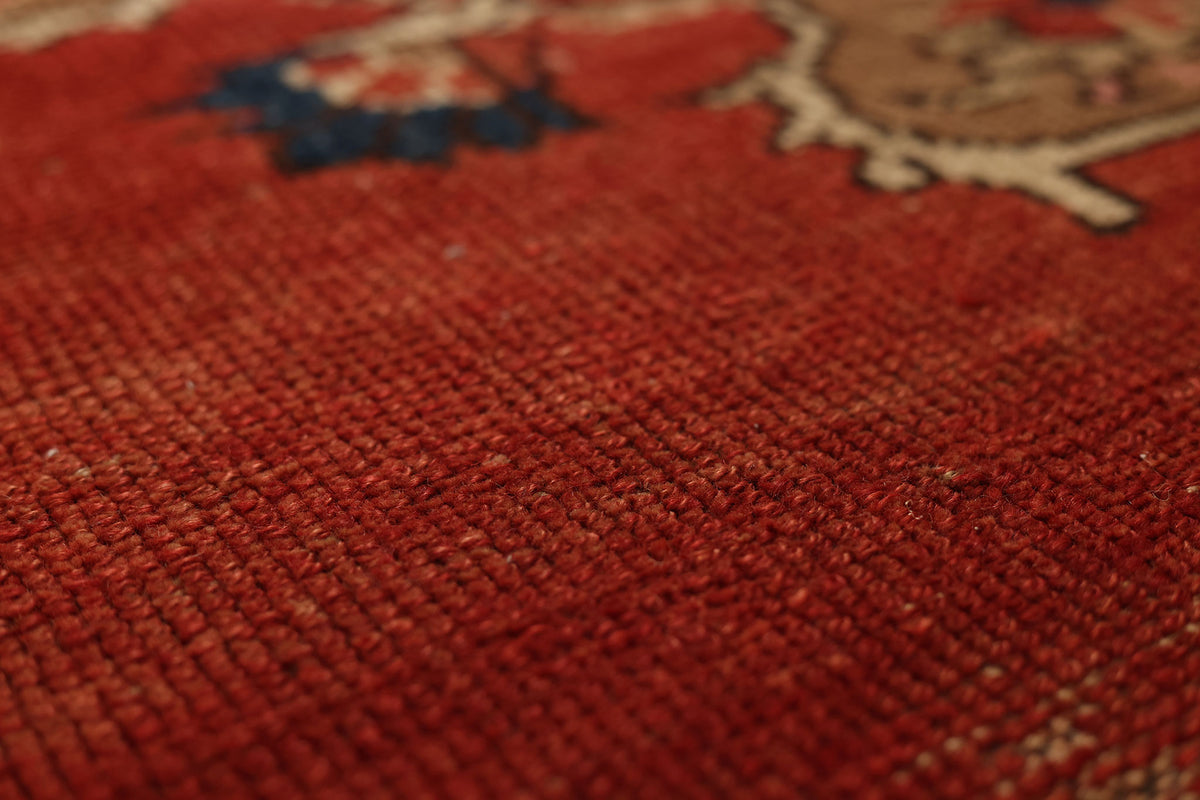Vintage Kars Turkish Doormat 2x3 ft — Red & Brown Distressed