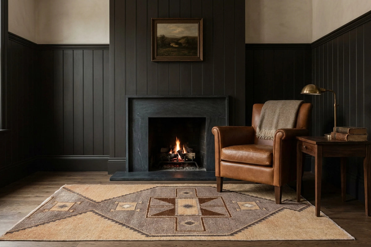 Turkish Runner Rug in a styled room