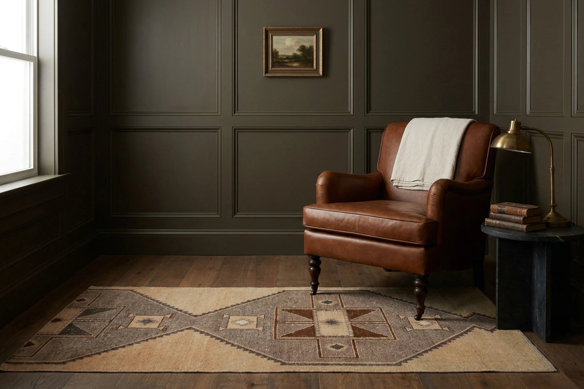 Turkish Runner Rug in a styled room