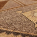Vintage Malatya Turkish Runner Rug 3x6 ft — Beige & Brown Geometric