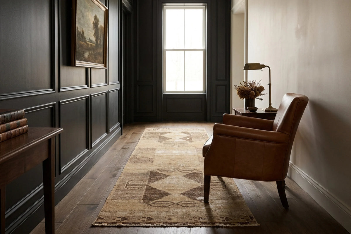 Turkish Runner Rug in a styled room