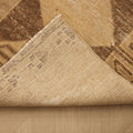 Vintage Malatya Turkish Runner Rug 2x6 ft — Beige & Brown Geometric