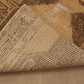 Vintage Malatya Turkish Runner Rug 2x4 ft — Beige & Brown Geometric