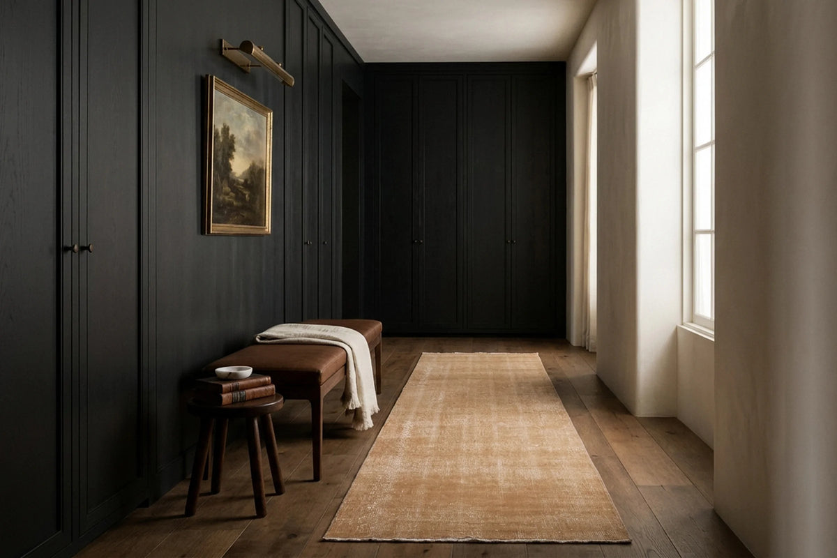 Turkish Runner Rug in a styled room