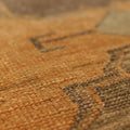 Vintage Sivas Turkish Runner Rug 2x9 ft — Orange & Gray Geometric