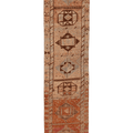 Vintage Malatya Turkish Runner Rug 2x11 ft — Orange & Brown Geometric (No. 25343)
