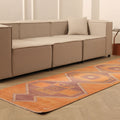 Vintage Malatya Turkish Runner Rug 2x11 ft — Orange & Brown Geometric (No. 25359)