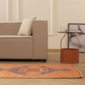 Vintage Malatya Turkish Runner Rug 2x11 ft — Orange & Brown Geometric (No. 25359)