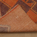 Vintage Malatya Turkish Runner Rug 2x11 ft — Orange & Brown Geometric (No. 25359)