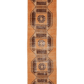 Vintage Malatya Turkish Runner Rug 3x11 ft — Orange & Brown Geometric