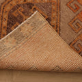 Vintage Malatya Turkish Runner Rug 3x12 ft — Orange & Brown Geometric