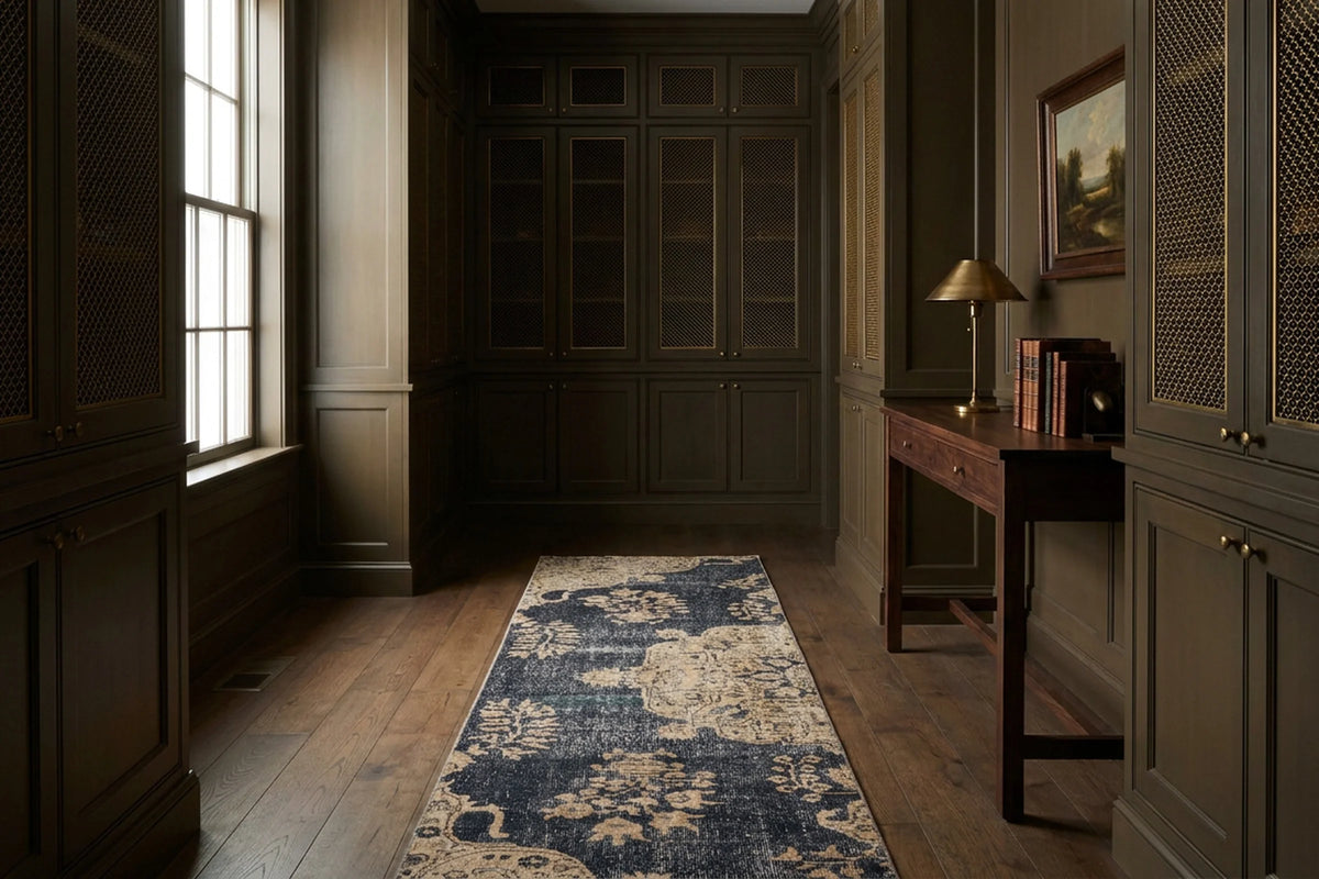 Turkish Runner Rug in a styled room