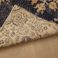 Vintage Isparta Turkish Runner Rug 2x8 ft — Blue & Beige Floral
