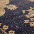 Vintage Isparta Turkish Runner Rug 2x8 ft — Blue & Beige Floral